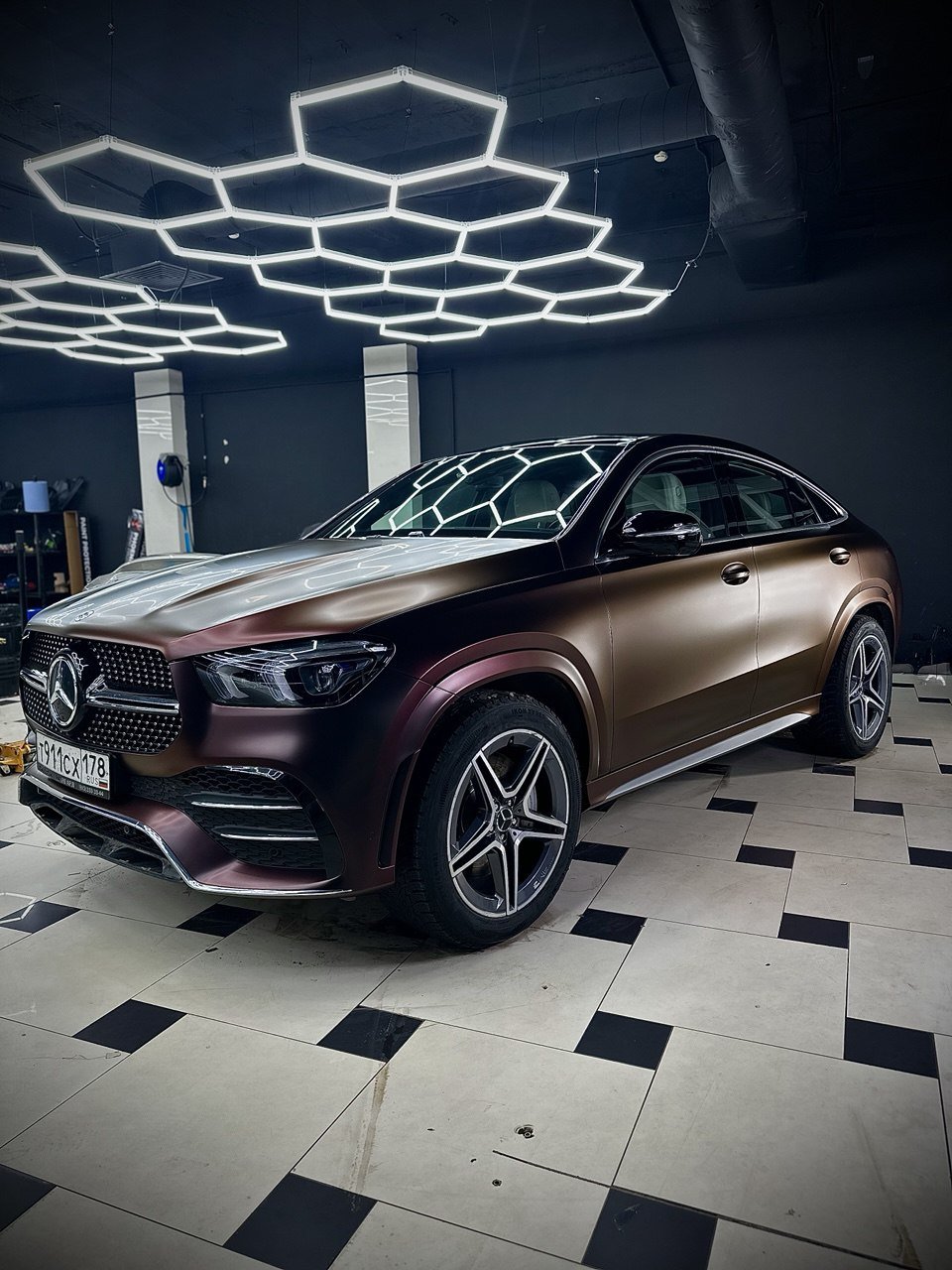 Mercedes gle оклейка плёнкой